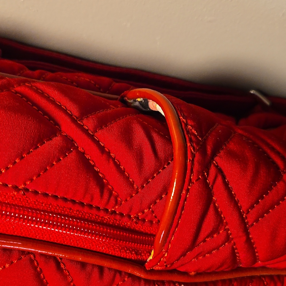 Vera Bradley Backpack Red Quilted - Picture 4 of 9
